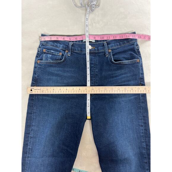AGOLDE Denim Nico High Rise Slim Straight Leg Jean in Cabana Dark Wash 29 - Picture 7 of 8